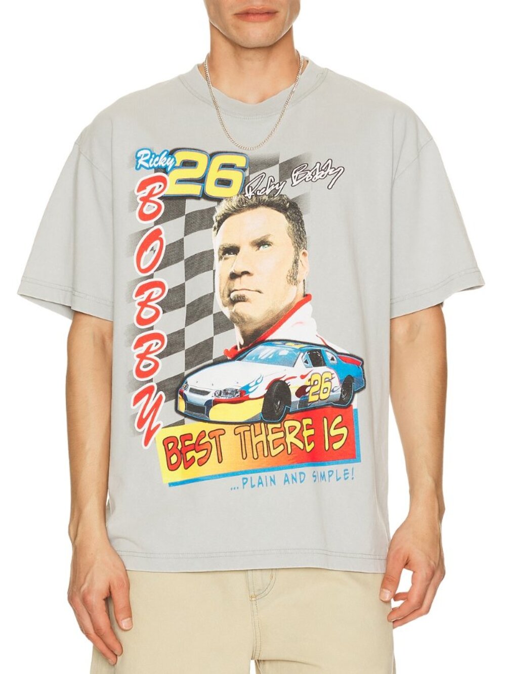 Philcos Talladega Nights Ricky Bobby Graphic Tee Ice Grey NWT Small - Picture 2 of 8